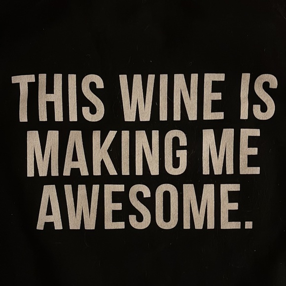 Brunette “This Wine Is Making Me Awesome” black Crew Neck Sweatshirt - Picture 2 of 3